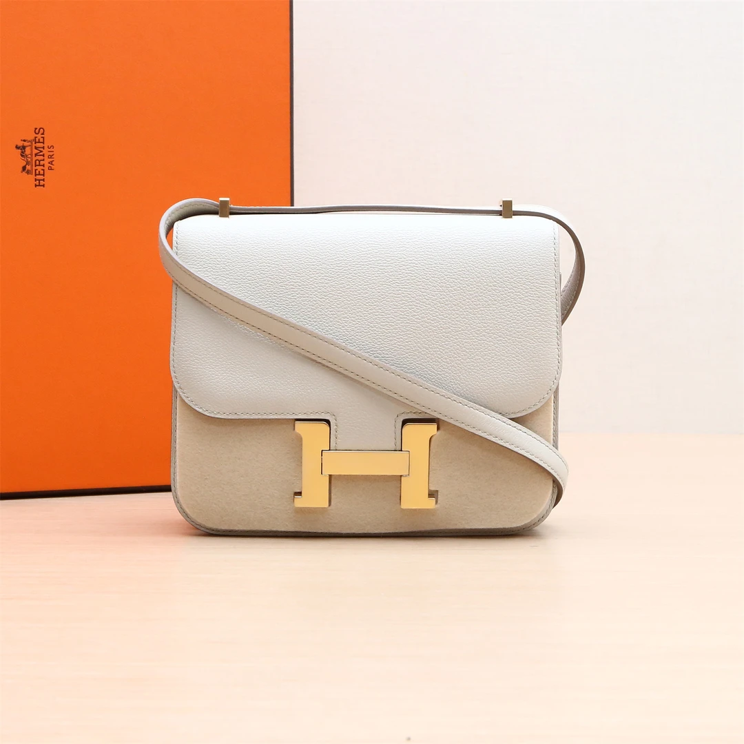 99新 Hermes/爱马仕 【33精选】302339 康康 19 8L冰川白