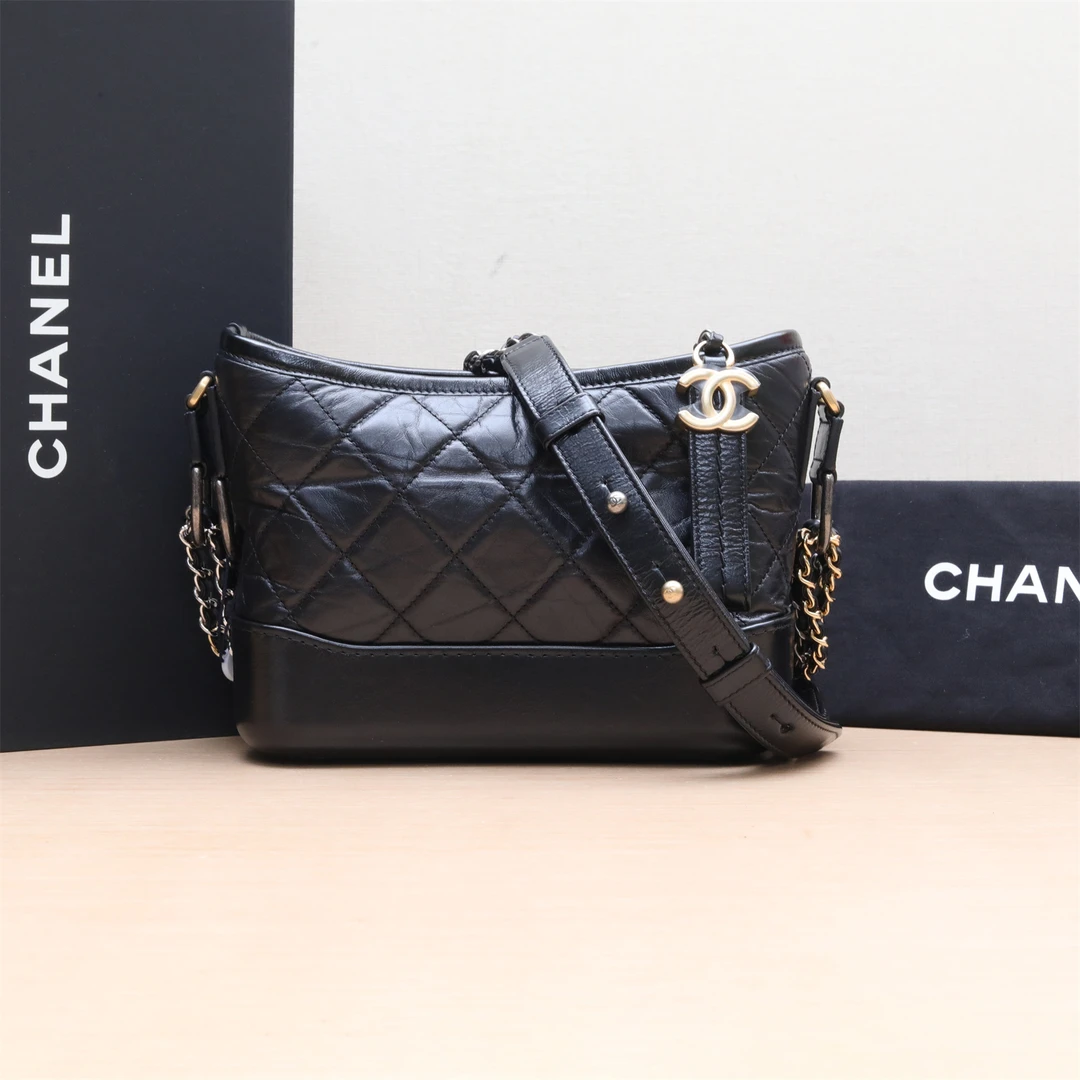95新 Chanel/香奈儿 黑黑精选 552847GABRIELLE 流浪 小号 单肩包