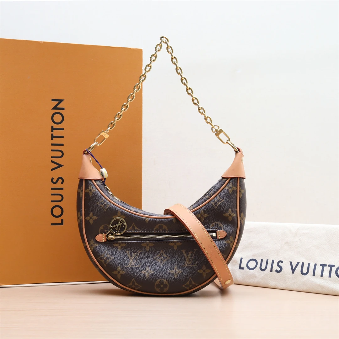 95新 LouisVuitton/路易威登 黑黑精选 244573Loop 豌豆包 芯片