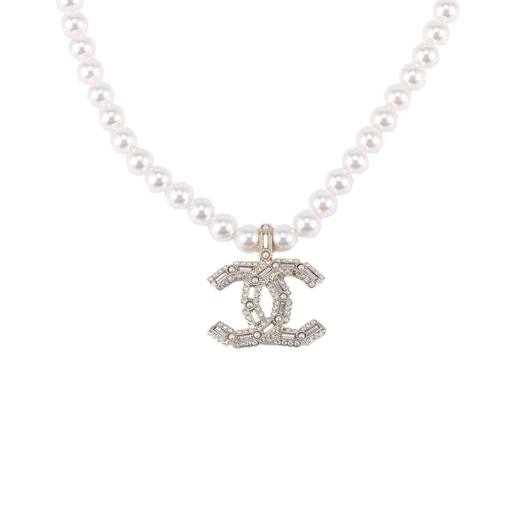 全新未使用 Chanel/香奈儿 【33精选】306985 水钻双C 珍珠项链