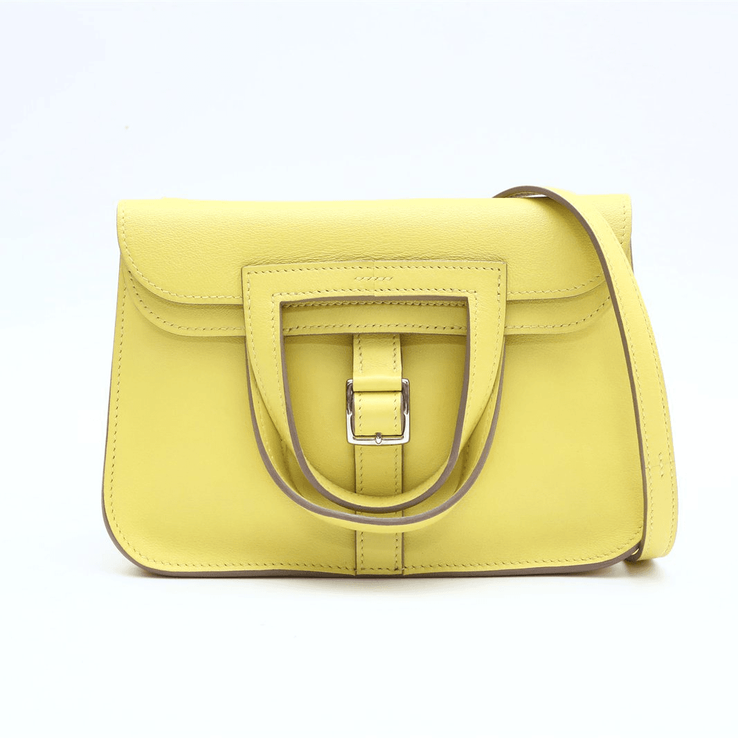 95新 Hermes/爱马仕 【33精选】724887 柠檬黄 Swift皮 C刻 银扣