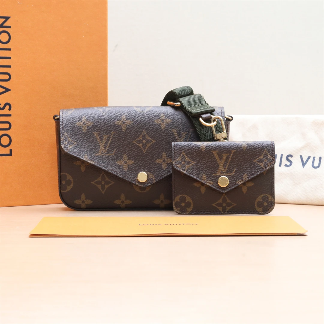 95新 LouisVuitton/路易威登 新粉黑黑 Strap Go 新三合一 单肩包