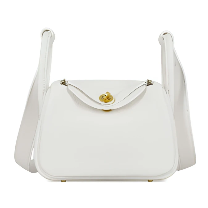 全新未使用 Hermes/爱马仕 小花佳珊Lindy Mini 19 新白色包