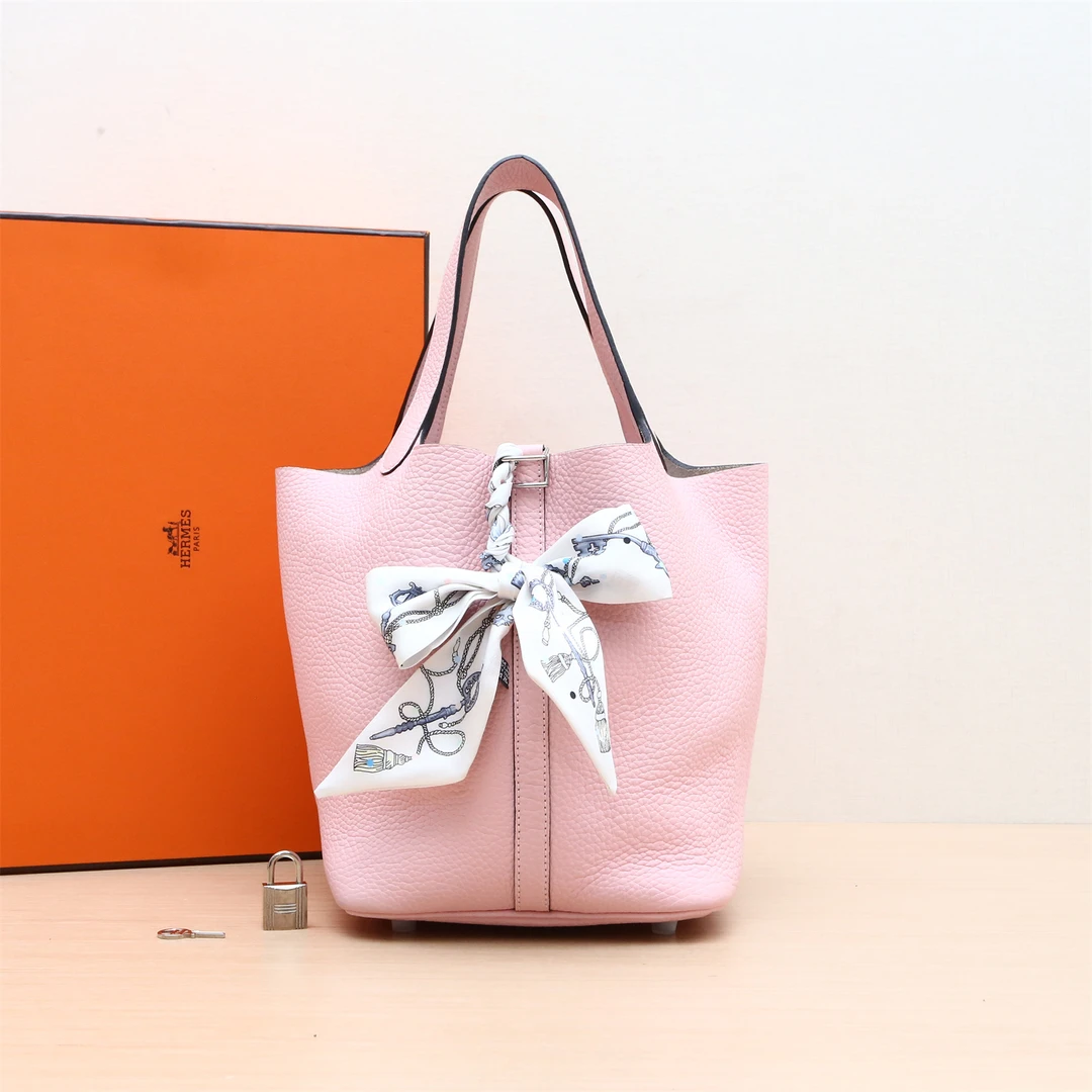 99新 Hermes/爱马仕 黑黑精选 553206Picotin 22 菜篮子 单肩包