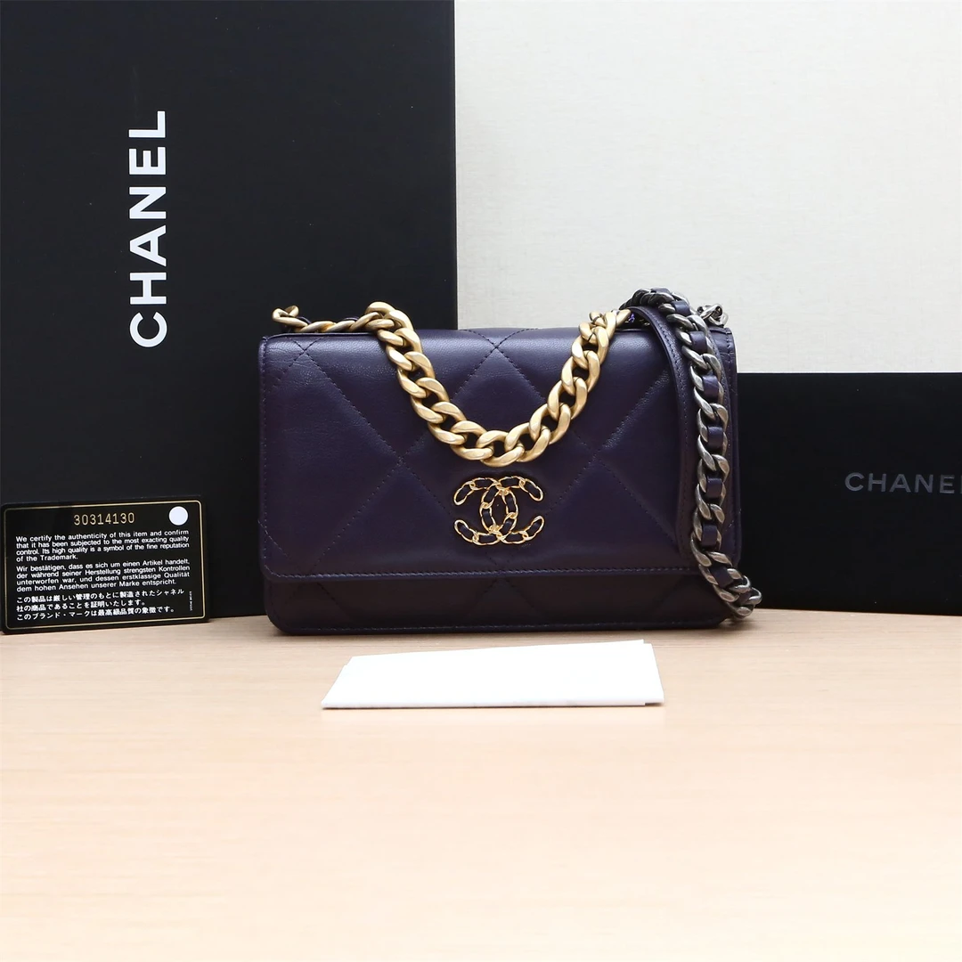 95新 Chanel/香奈儿 黑黑精选 P214241693 19bag woc 单肩包