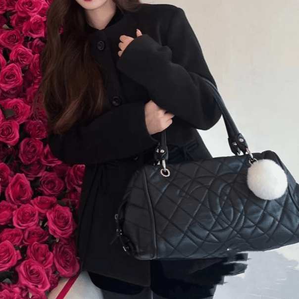 95新 Chanel/香奈儿 小花攀攀保龄球 波士顿包 0