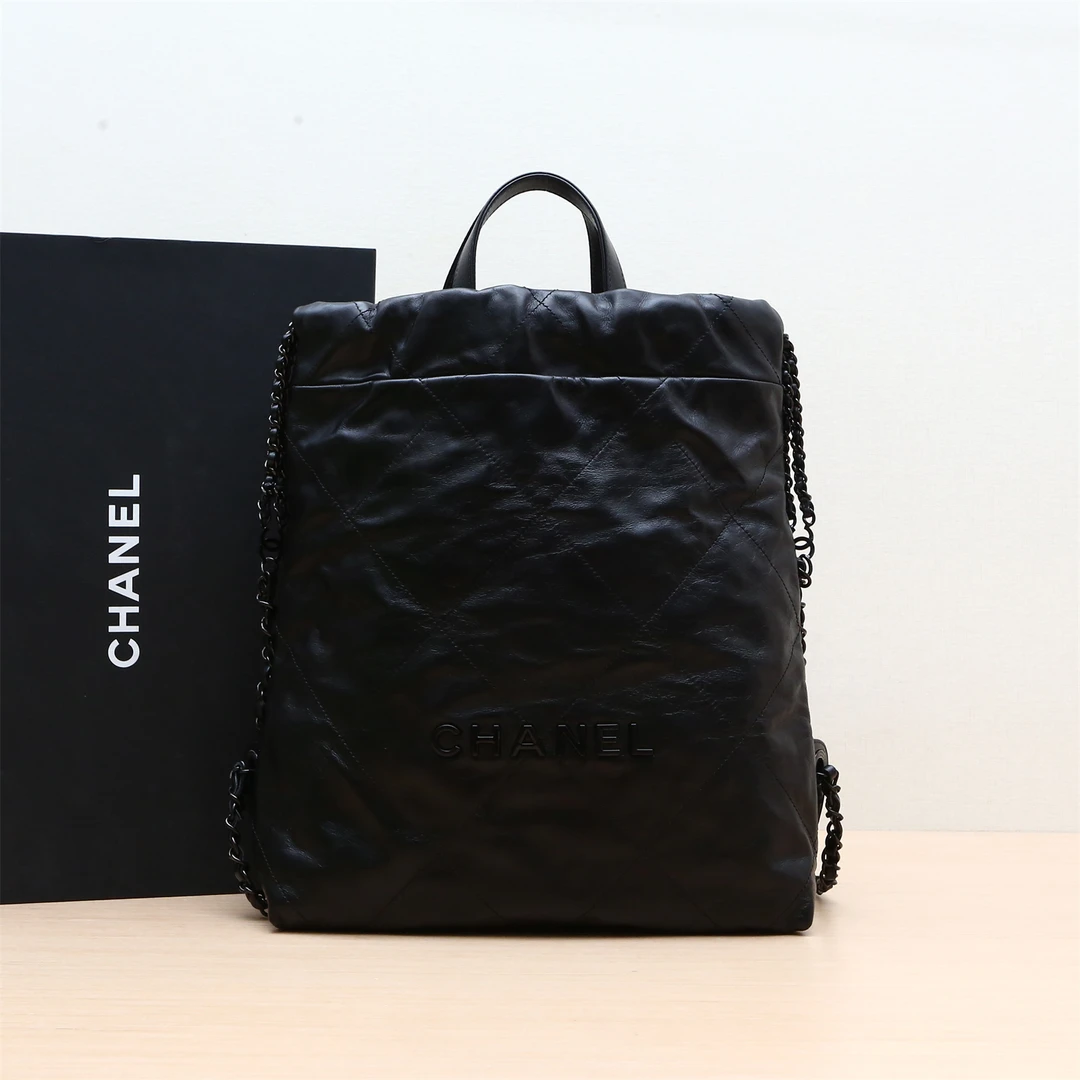 99新 Chanel/香奈儿 小花佳珊22Bag 手柄双肩包 小号 芯片 244236
