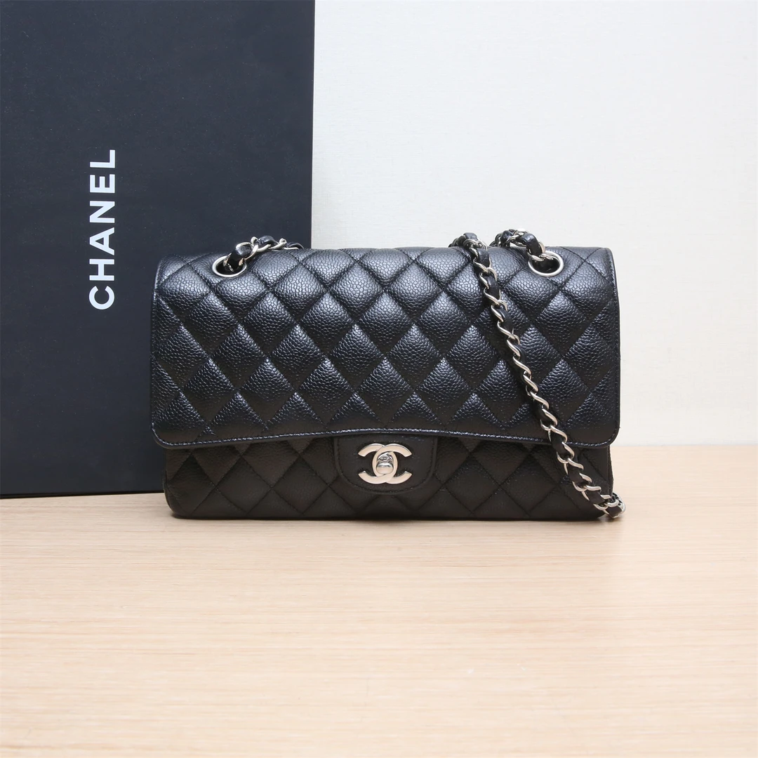 95新 Chanel/香奈儿 活动全32821拆黑黑 CF 口盖包 中号19开 包
