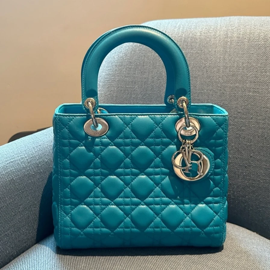 99新 DIOR/迪奥 -288外场双双 Dior迪奥 戴妃五格 湖水绿