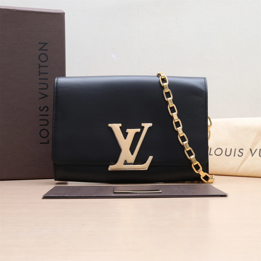 95新 LouisVuitton/路易威登 小花双双链条包 大号 23 金扣 2015