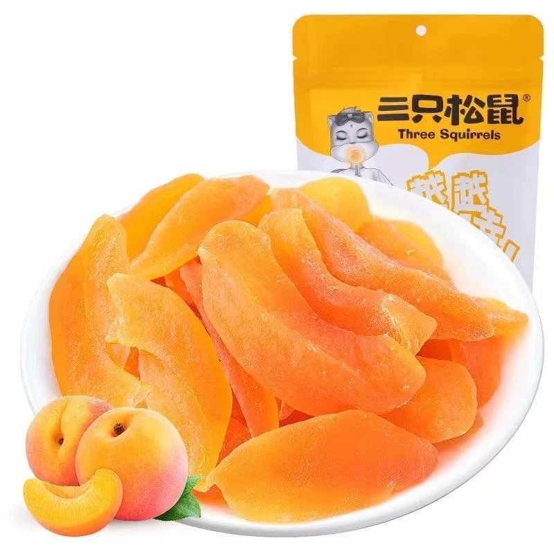 三只松鼠黄桃干营养好吃休闲零食果脯蜜饯水果干桃干果味大块香甜