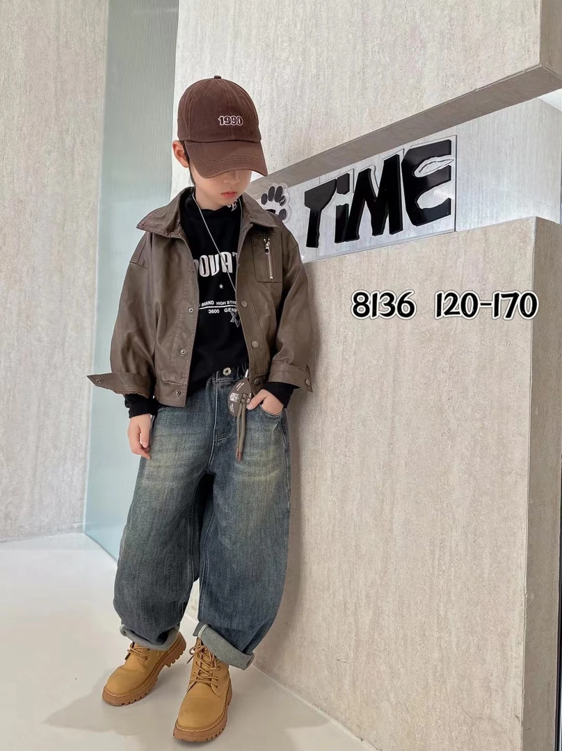 18136高端潮品童装时尚百搭休闲牛仔裤A5-3-3