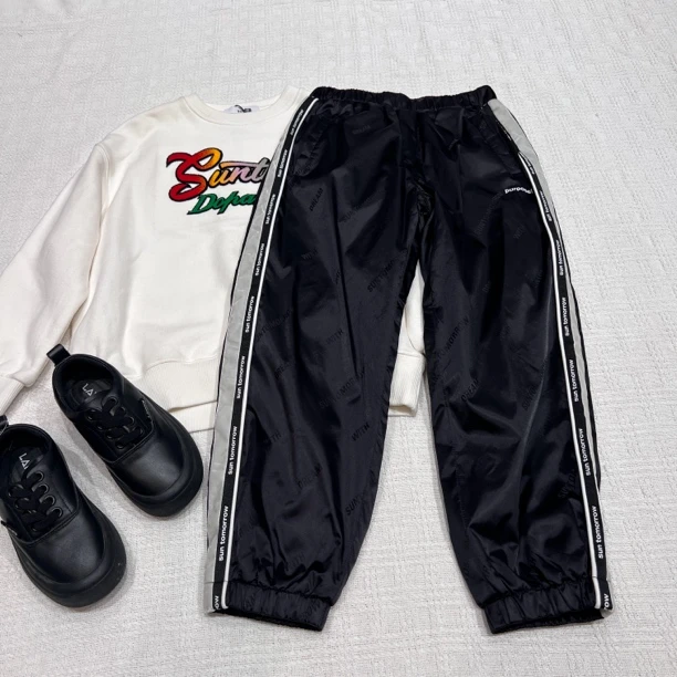 20593高端童装时尚百搭秋冬新品时尚加绒长裤B8-5-2