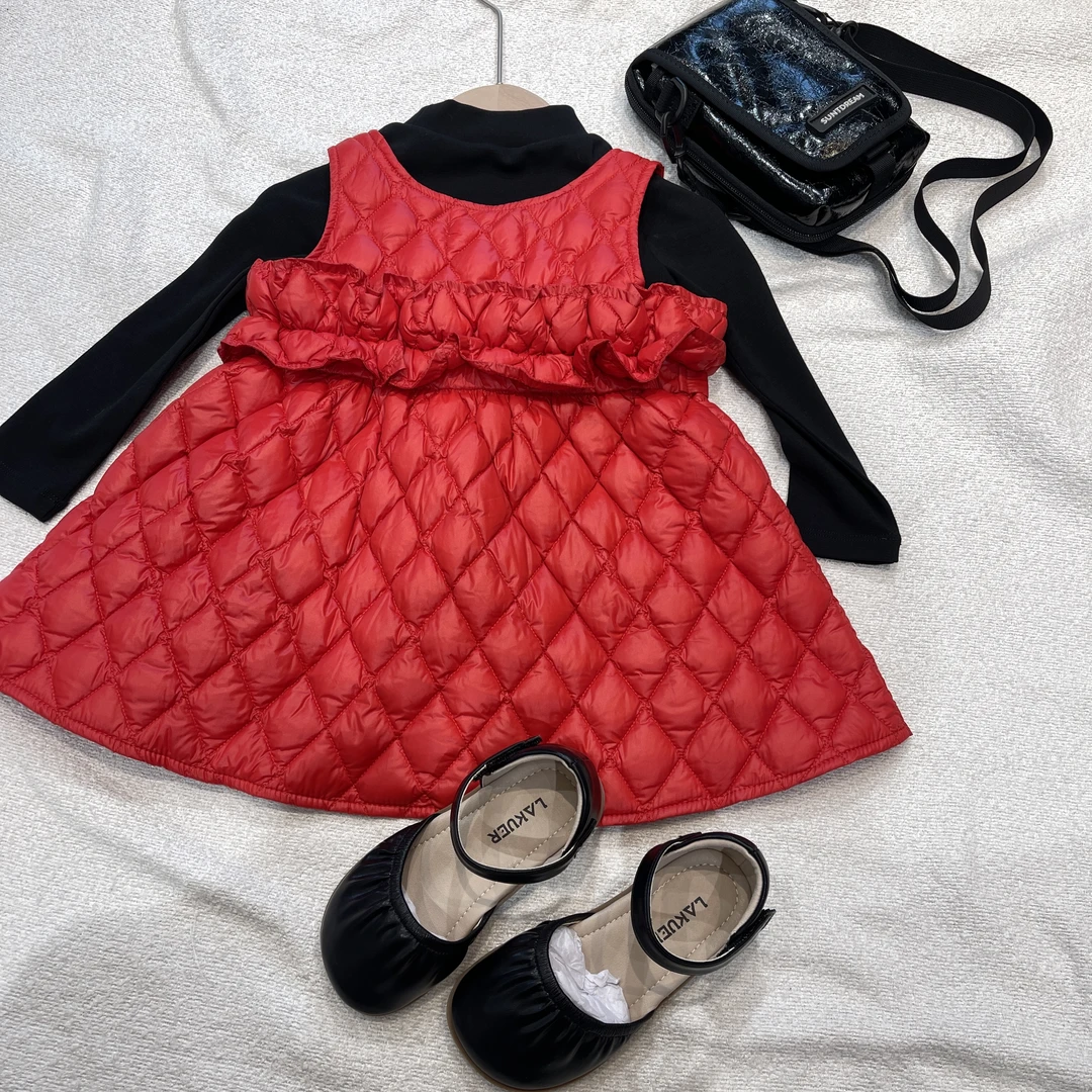 32078高端秋冬新款鸭背心裙C17-2-1小童