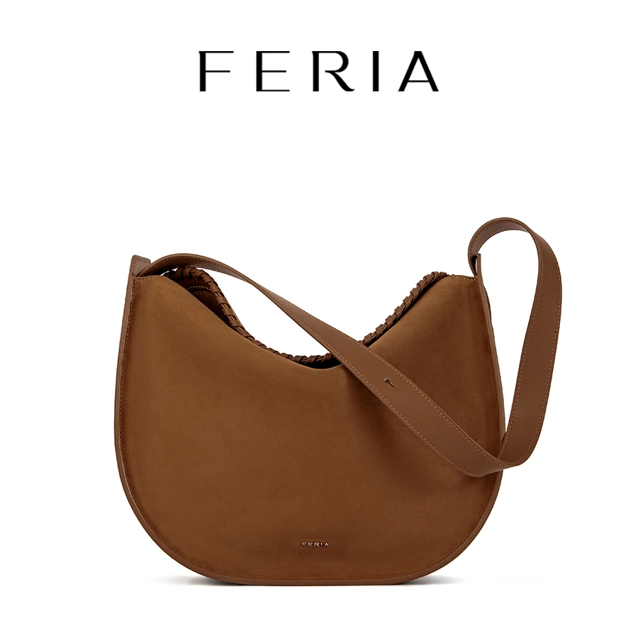 FERIA【极简编织Hobo包】FE406B273韩国小众品牌休闲百搭包包