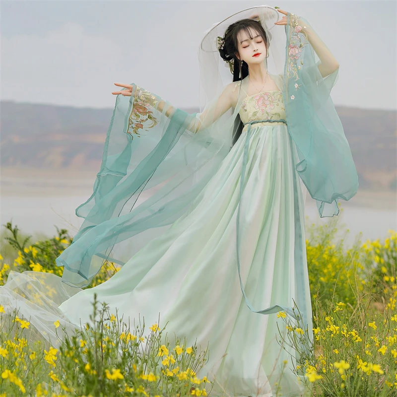 汉服女成人古风仙气飘飘新款日常古装唐风齐胸柯子裙曹县汉服