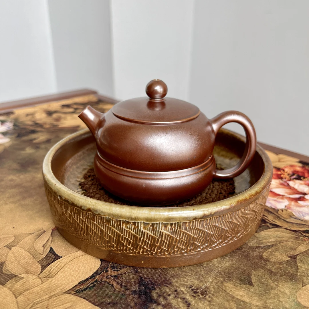 茶壶建水紫陶非紫砂壶 器韵堂纯手工古法白泥柴烧壶裸柴烧壶