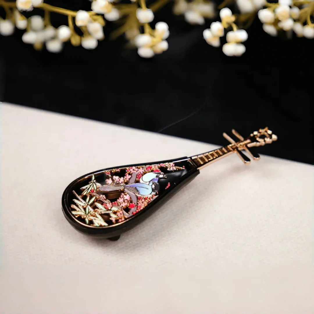 古风彩绘喜鹊琵琶香炉吊炉小祥云无粘粉沉香中式檀香室内持久香薰