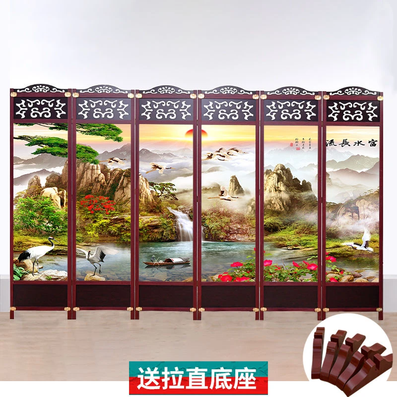 新中式屏风隔断折叠客厅遮挡卧室玄关可移动屏风折叠移动办公室