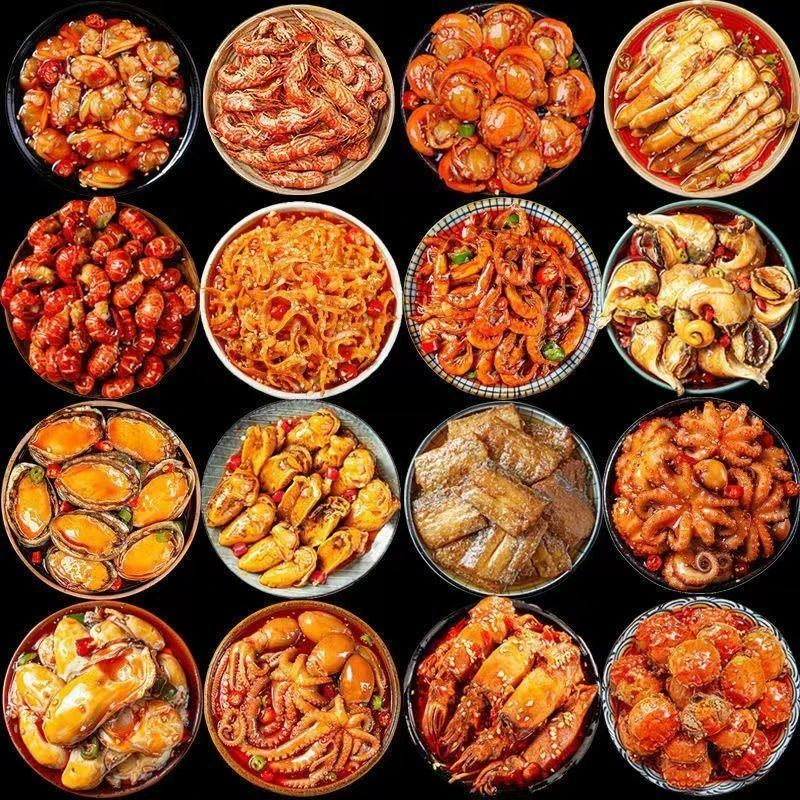 【小扬哥优选】八爪鱼大爆头海鲜罐头鱿鱼须网红鲍鱼章鱼肉美食龙