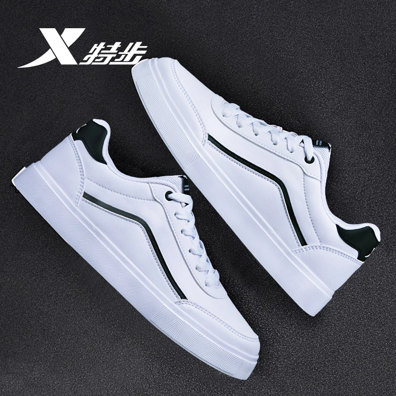 特步空军一号板鞋男鞋2025秋季休闲鞋运动鞋男士百搭学生小白鞋子