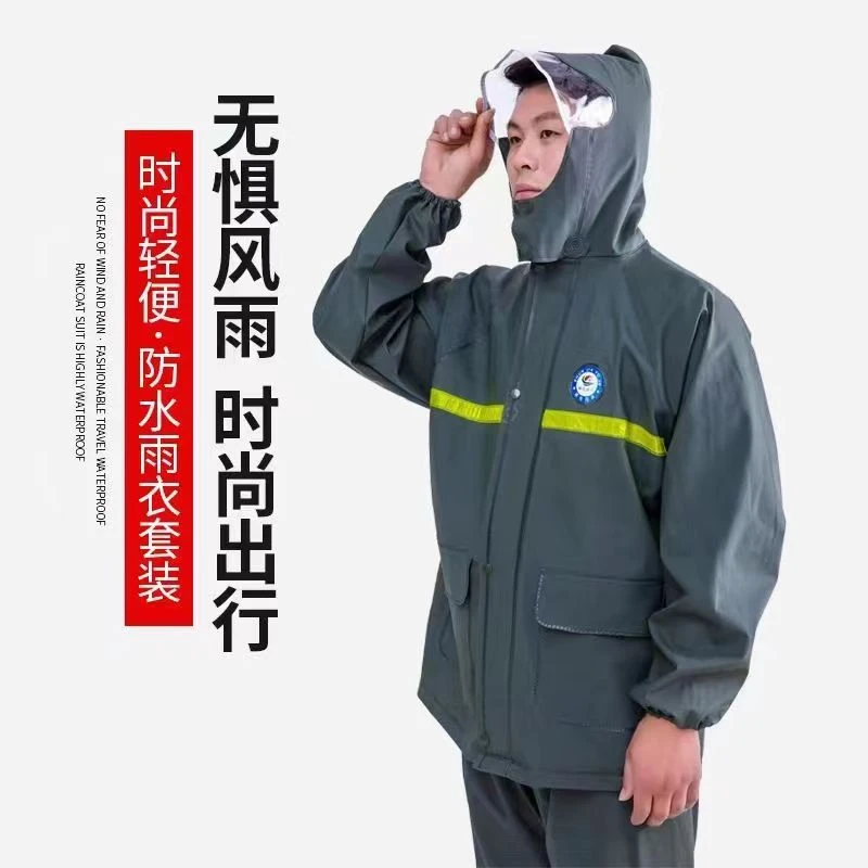 防暴雨雨衣雨裤分体式套装外卖骑手户外骑行钓鱼加厚耐磨反光雨衣