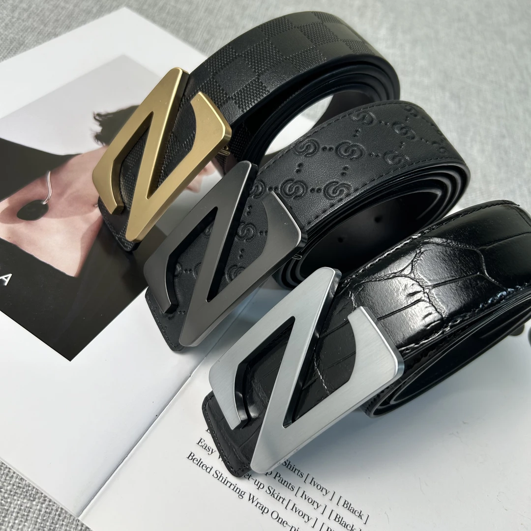 centrekoala真牛皮皮带男士轻奢时尚黑色真皮潮流商务高档腰带