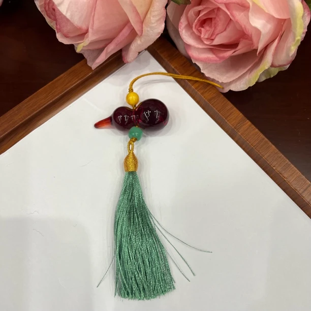 高定珠宝血珀葫芦手机挂链ZX404S028