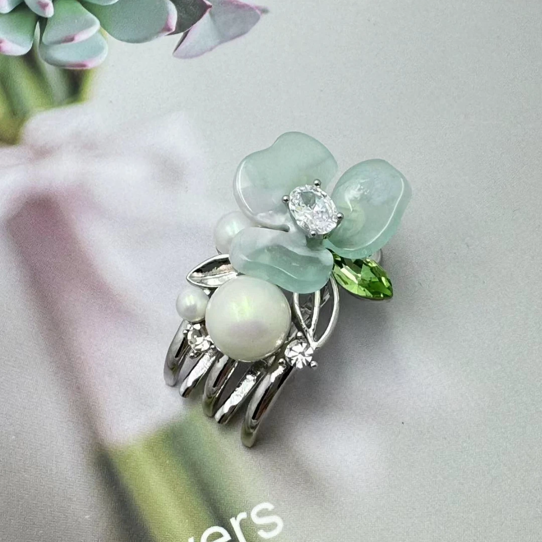 1015-韩国轻奢醋酸小花碎发夹