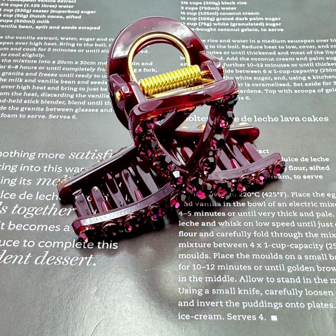 486-韩国秋冬新款8厘米施华闪钻抓夹