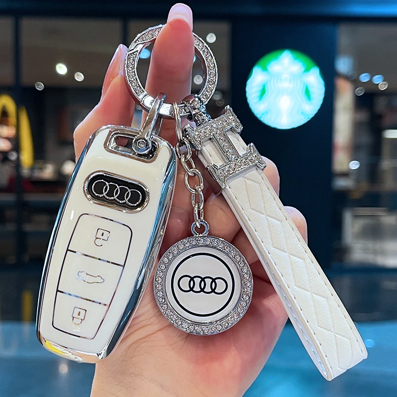 专用2023款奥迪a6l钥匙套a3汽车a8保护a7l扣q7包q8壳a4l高档q5l女