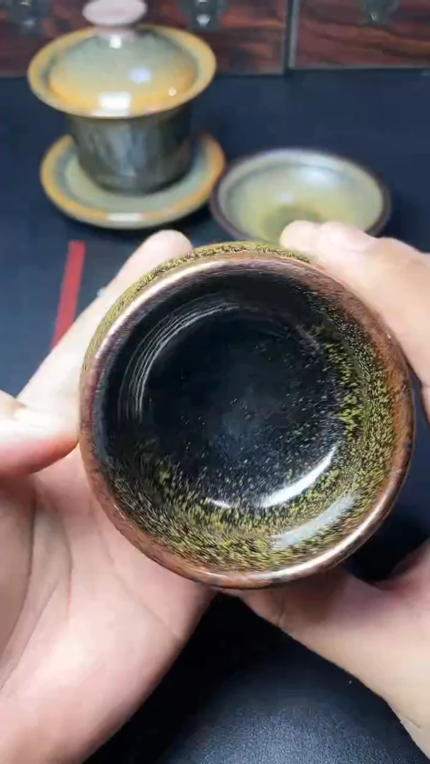 【闪购商品】茶盏259叶紫建盏瓷器