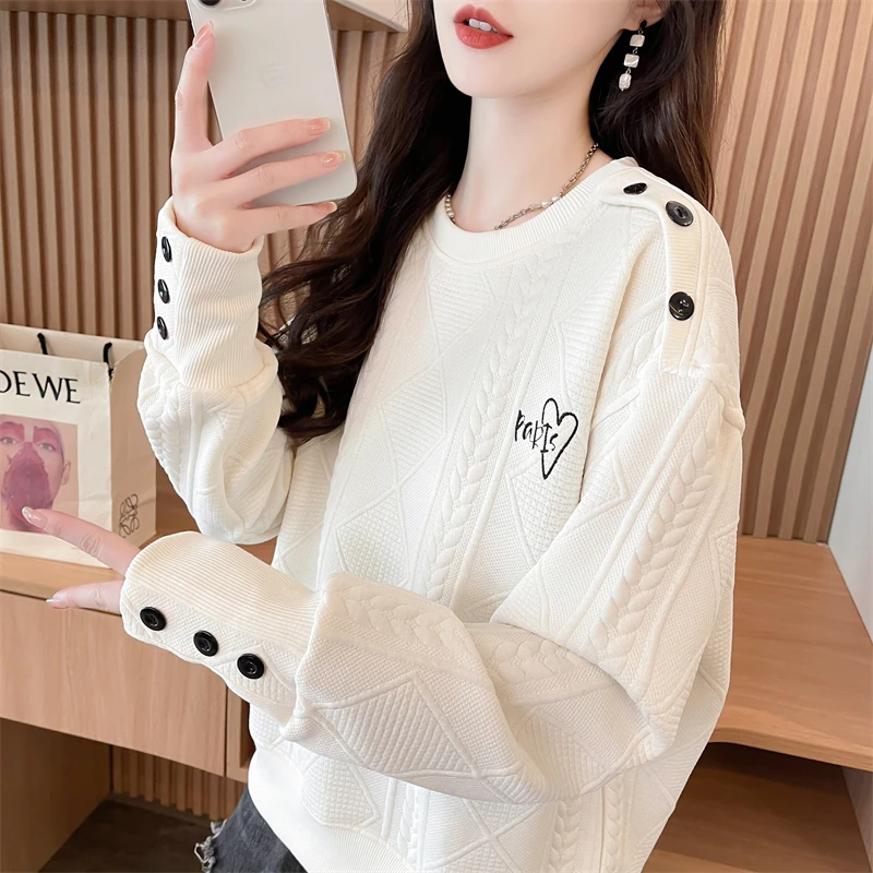 小众设计感2025新款宽松百搭卫衣女时尚潮流短款套头长袖上衣ins