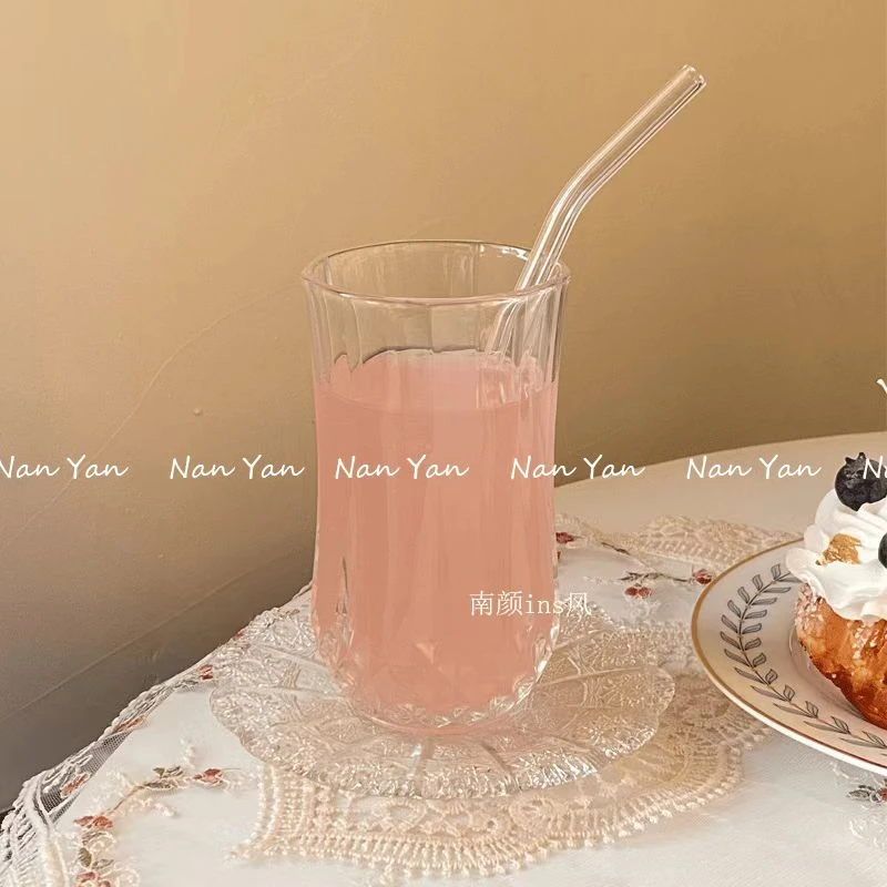 网红ins咖啡厅冷萃冰美式咖啡杯 冰拿铁玻璃杯钻石杯古典鸡尾酒杯