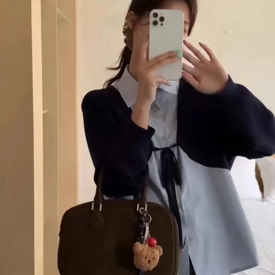 365款前面系带款假两件衬衫小衫个别微瑕