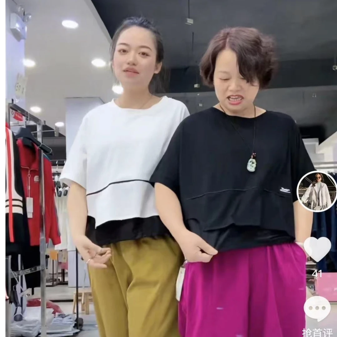 2127款黑色白色两色短袖t恤小衫个别微瑕