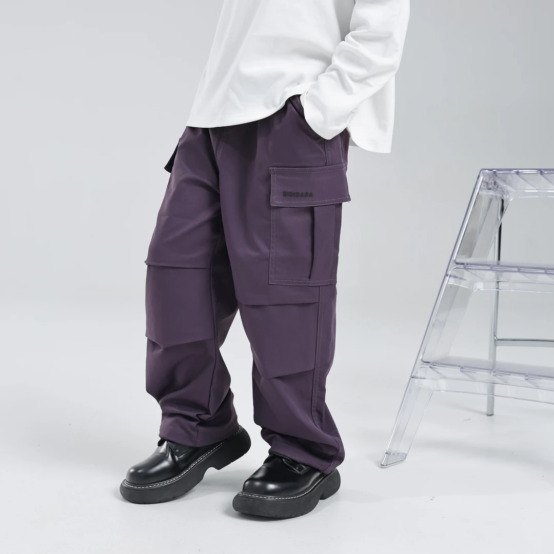 滴滴巴巴童装儿童工装裤春秋款户外男女童裤子宽松休闲长裤XB5233