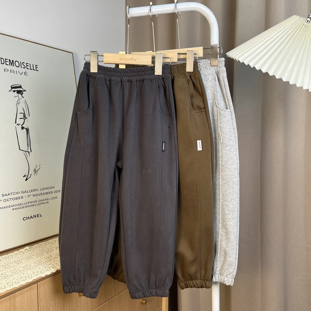 男女童百搭运动裤中大童时尚休闲针织卫裤2024春秋款【末】DB51103