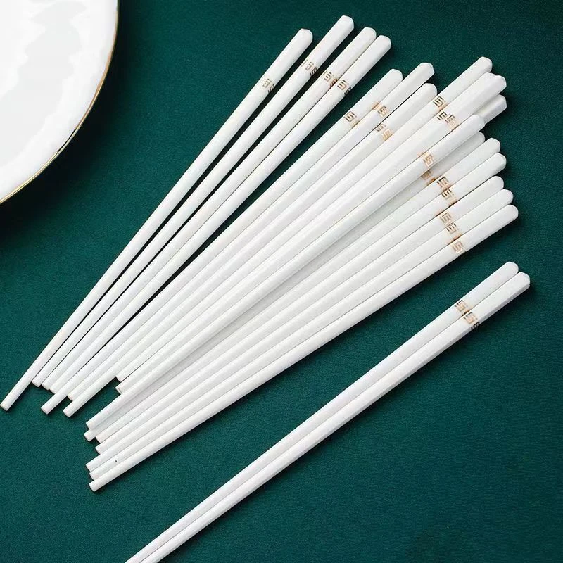 【句途】10双金镶玉陶瓷筷子家用中式筷子