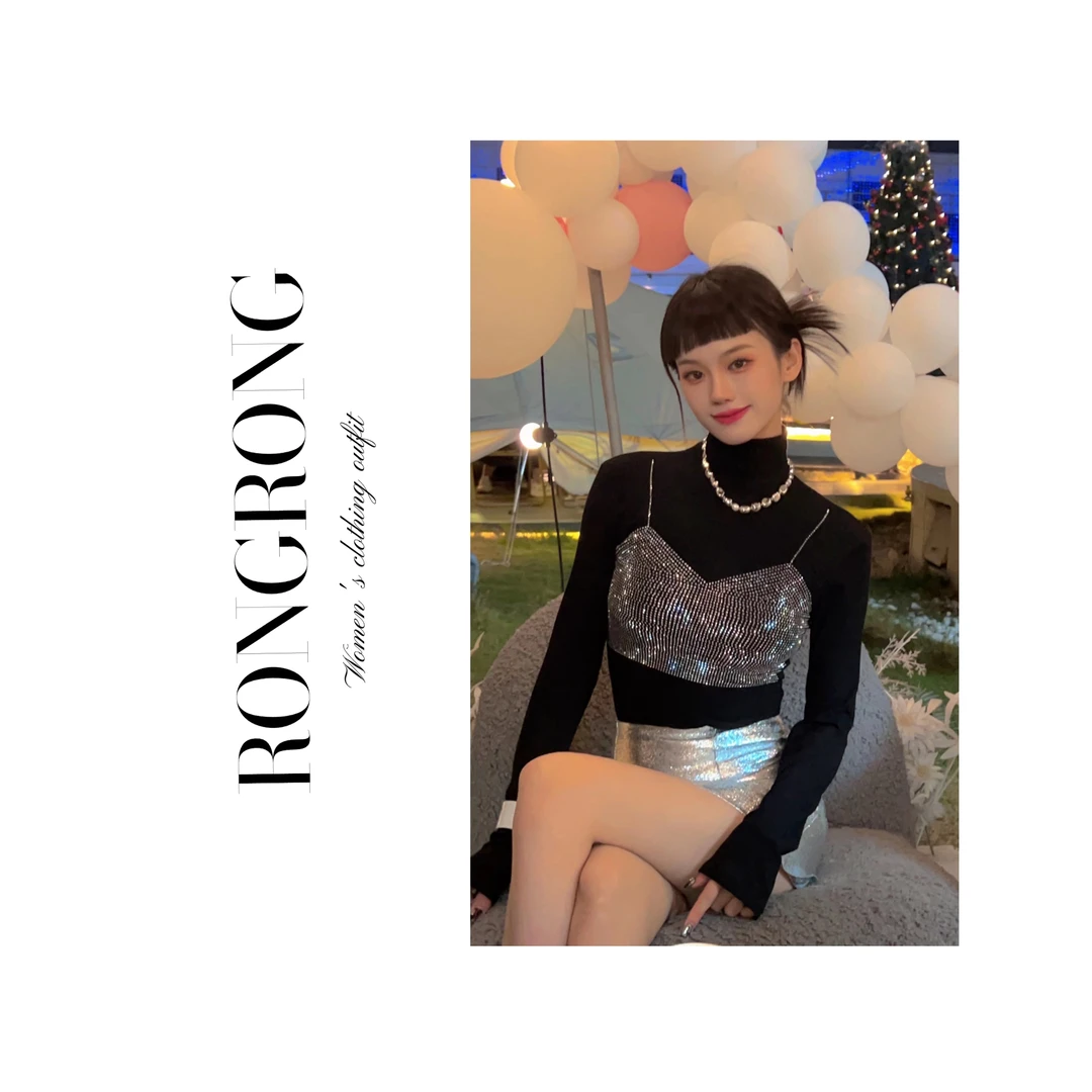 【编码000-080】RR穿搭新款2024秋冬女装T恤打底内搭显瘦修身百搭22