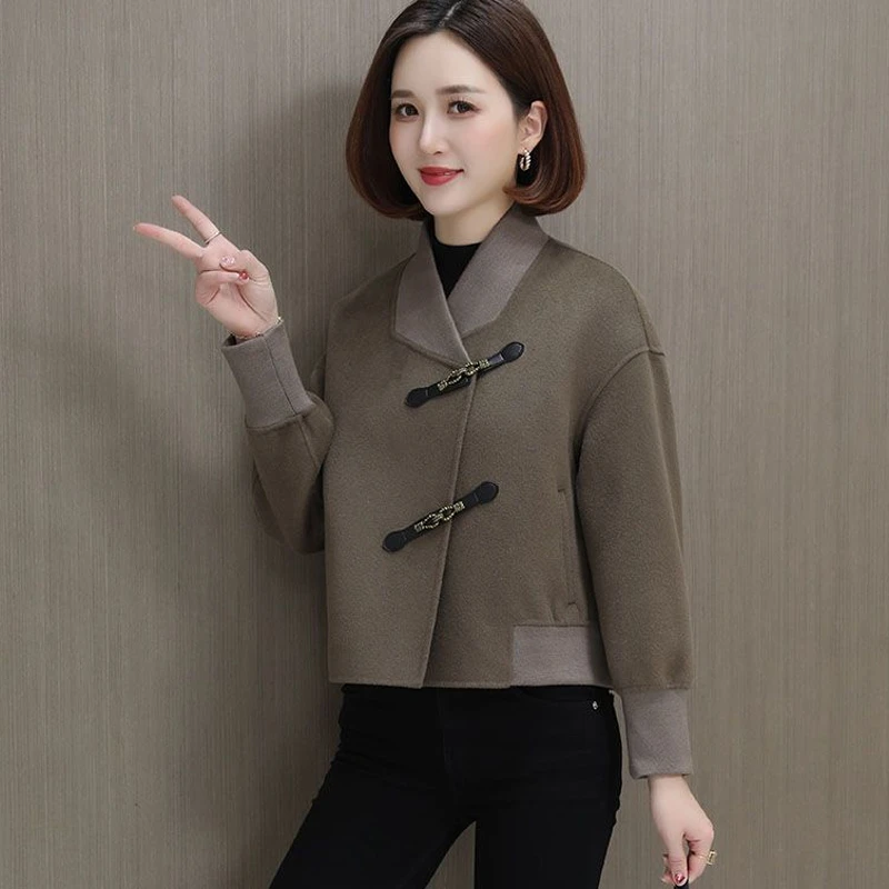 大码大衣女2025秋冬新款百搭时尚小个子呢子宽松短款洋气毛呢外套