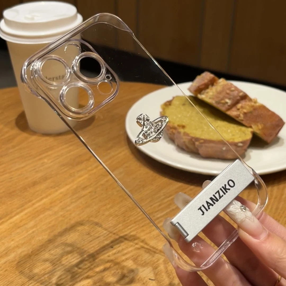 ins简约闪钻贴件适用iPhone15无边框苹果手机壳华为viv小米oppo套