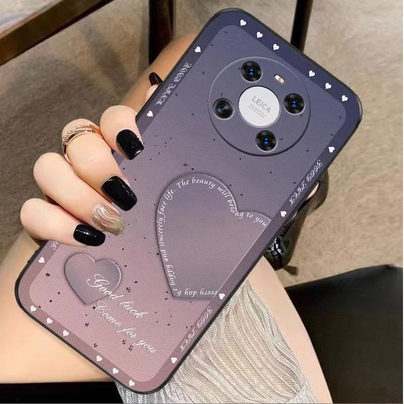 适用华为mate40e手机壳HUAWEIMATE40E硅胶星点爱心女款防摔软壳时