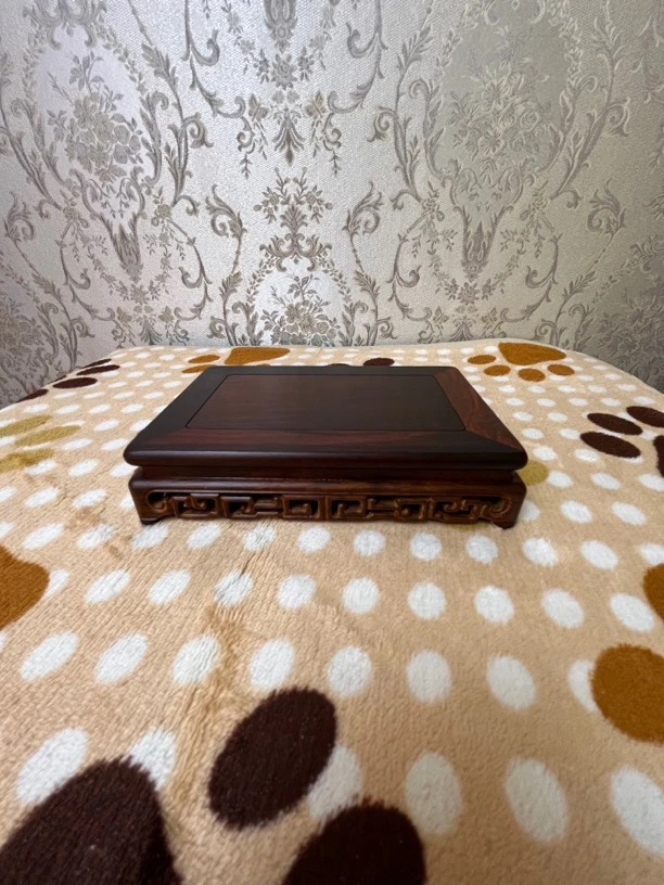 老挝大红酸枝长方底座盆景玉器古玩佛像底座家用工艺品木雕摆件