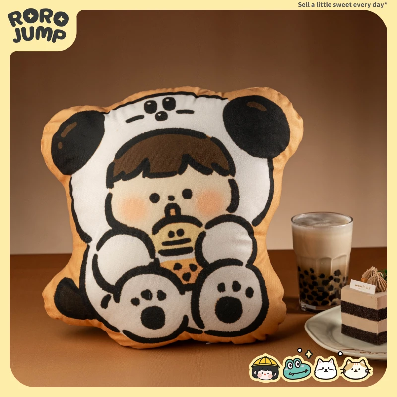 肉肉酱小狗奶茶店异形抱枕沙发客厅靠枕床头靠背垫午睡办公室可爱