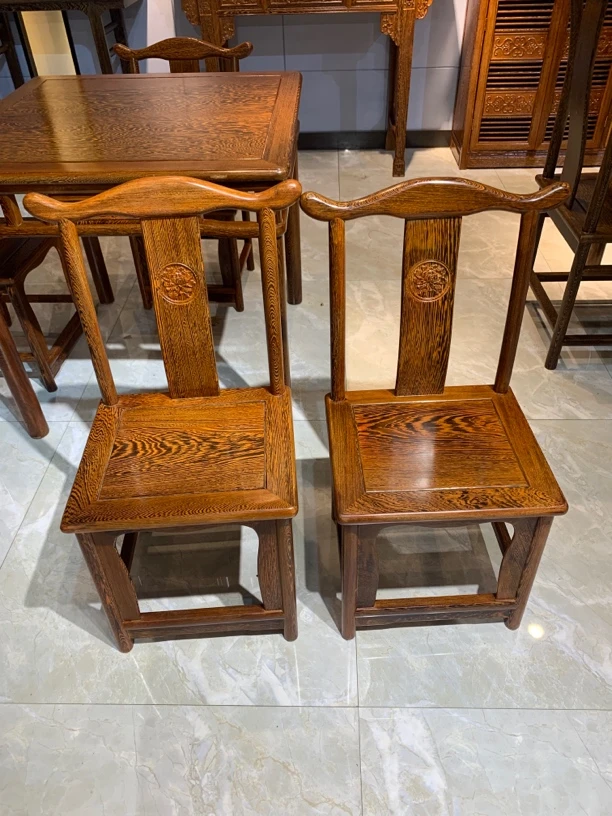 鸡翅木官帽椅一对2张