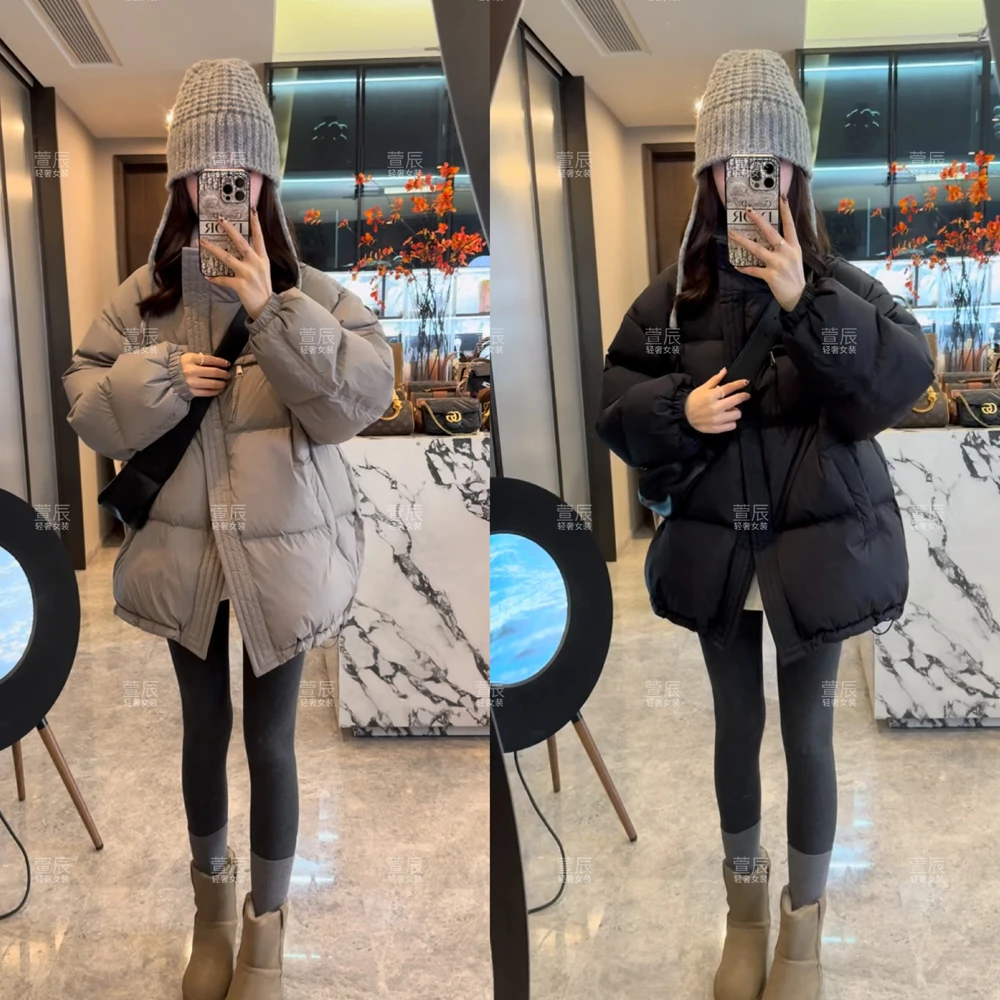 【雪国恋人】韩版宽松款加厚外穿羽绒服冬季设计感宽松厚外套#3877