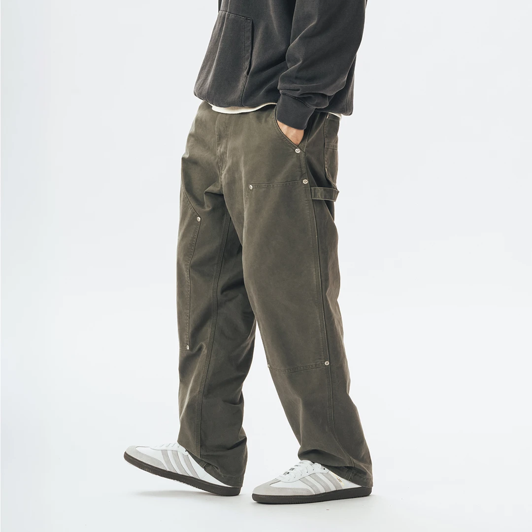 714street美式伐木裤复古休闲百搭休闲裤高街秋冬工装裤子312216