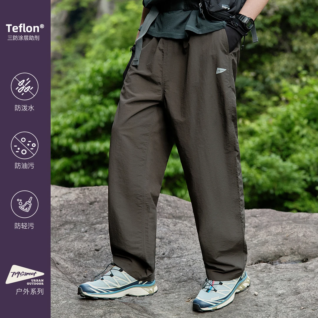 714street潮牌休闲长裤男女三防冲锋裤户外防水裤休闲裤男412262