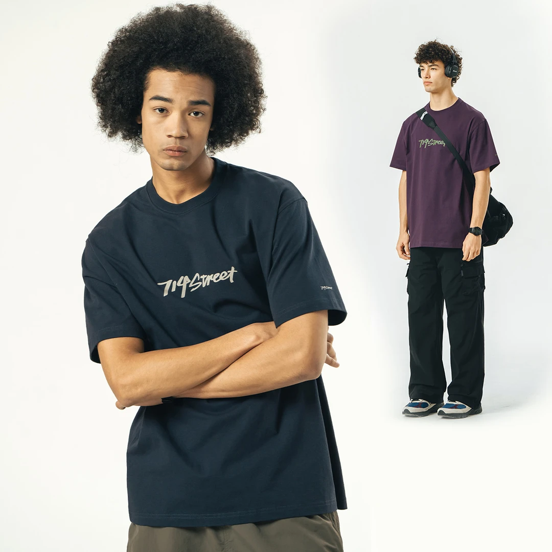 714street潮牌Sorona凉感短袖新款情侣打底衫411182